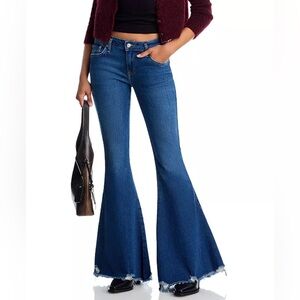 NWT Free People Emre High Rise Flare Jeans in Daisy Blue